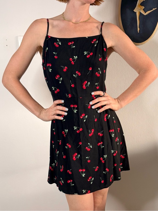 Dresses & Skirts - Black Cherry Slip Dress with Spaghetti Straps